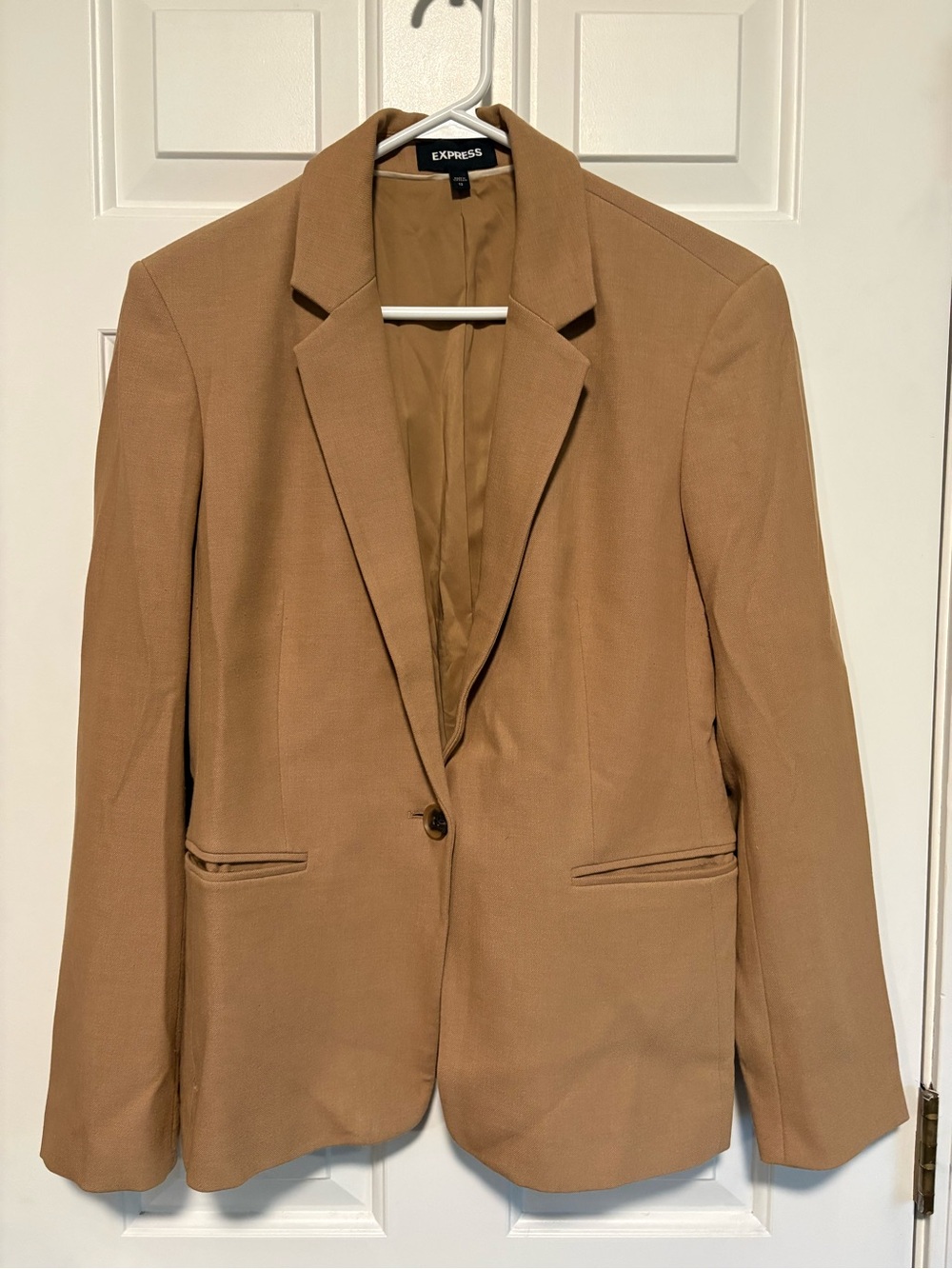 Express Women's Tan Single-Button Blazer
